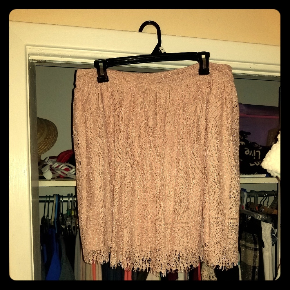 Pale pink skirt